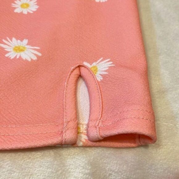 Shein- Light Orange Mini Dress with Daisies and Tie Straps- Size 11-12 Years Old - Picture 6 of 6